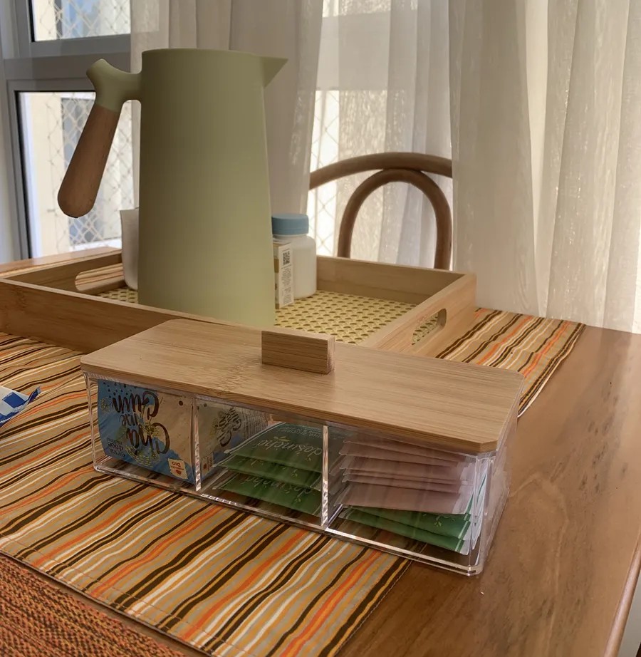 Caixa organizadora para chá