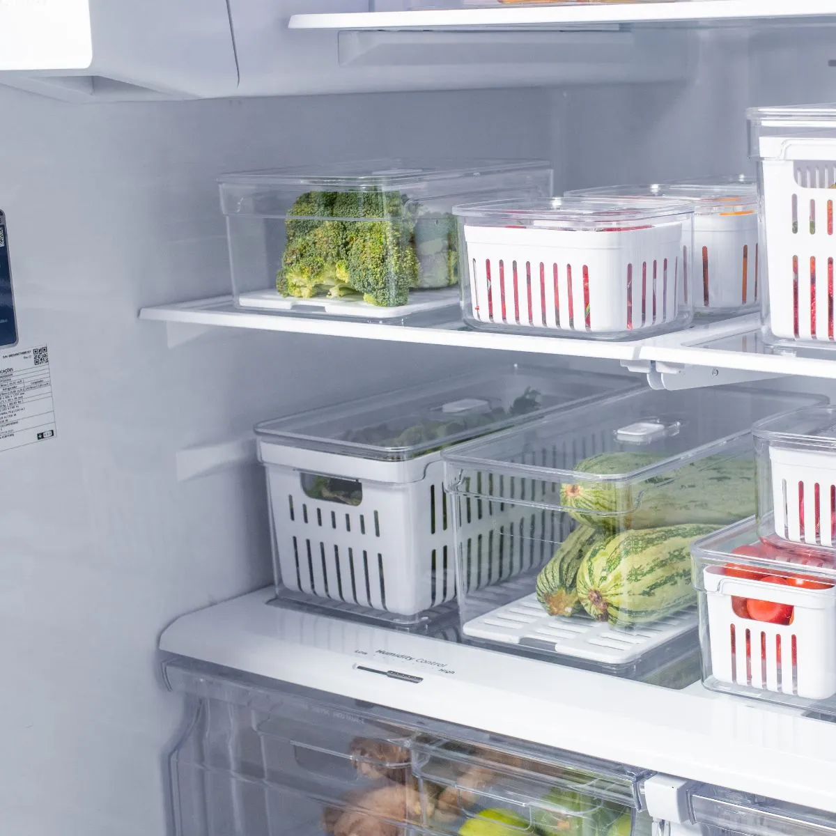 Organizador de geladeira transparente